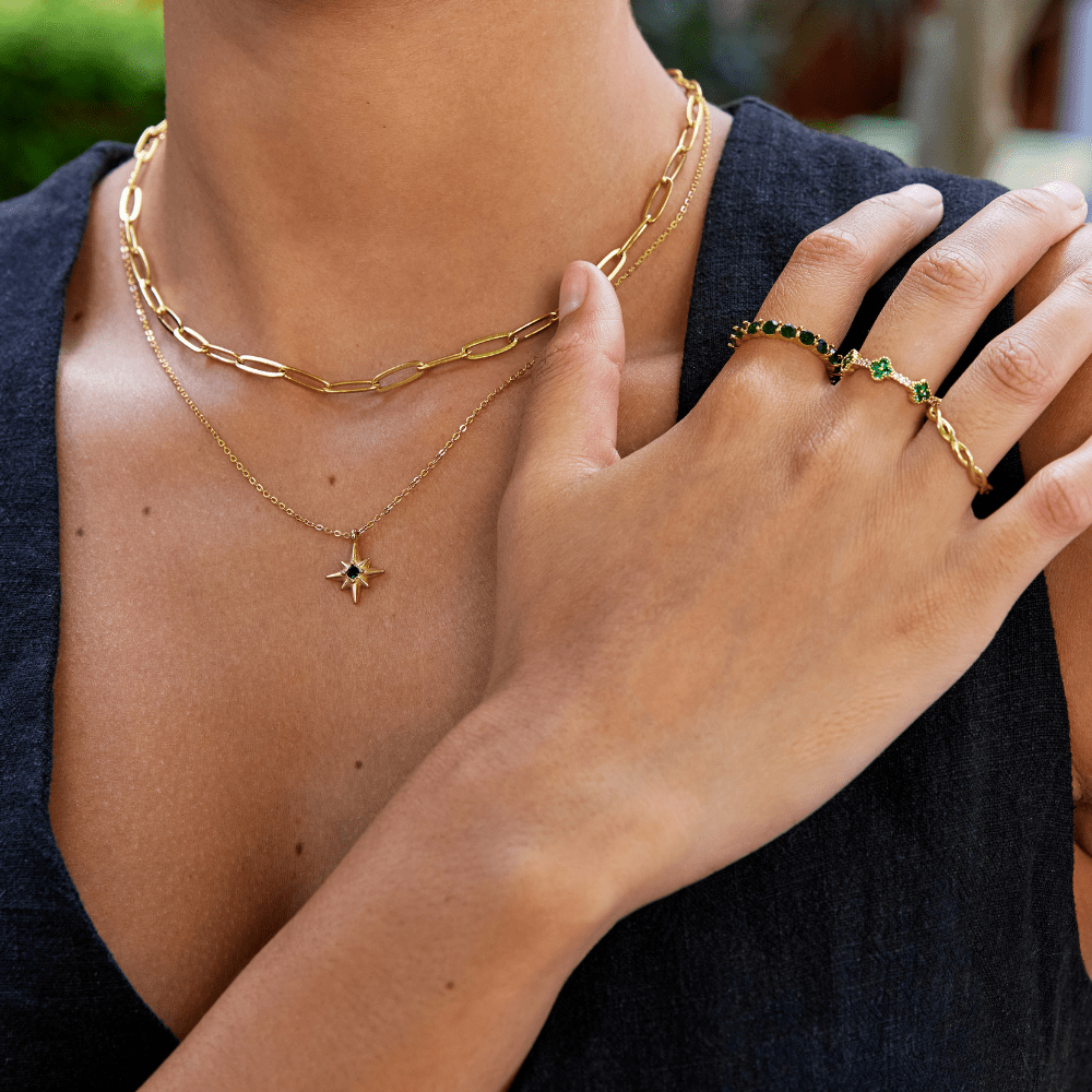 Mara – Collier clip doré