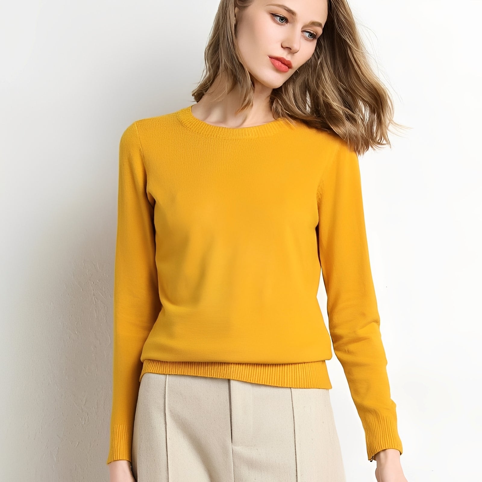 Kerren - Pull chaud et classique pour femmes