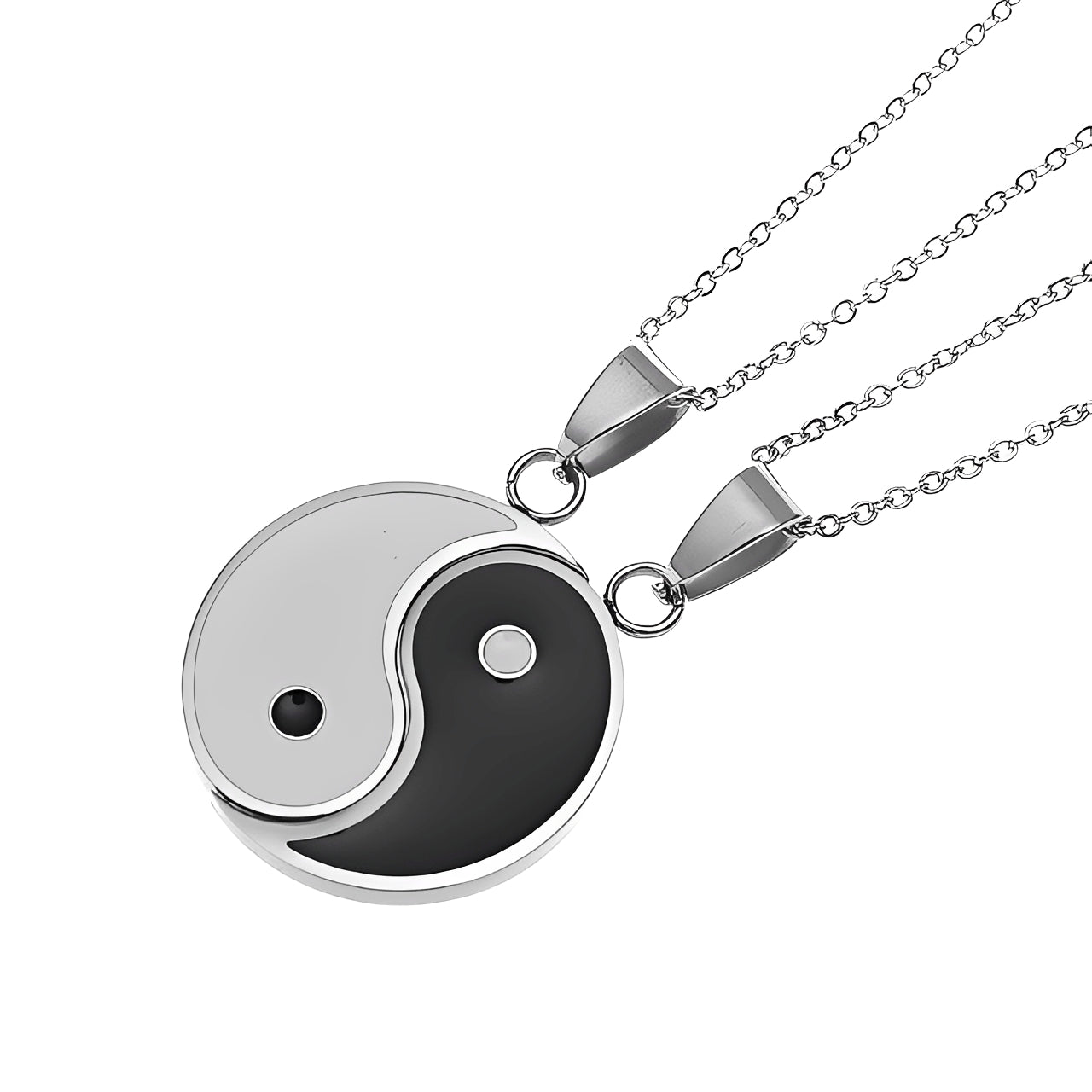 Tao – Collier Yin Yang séparables pour couples ou amis