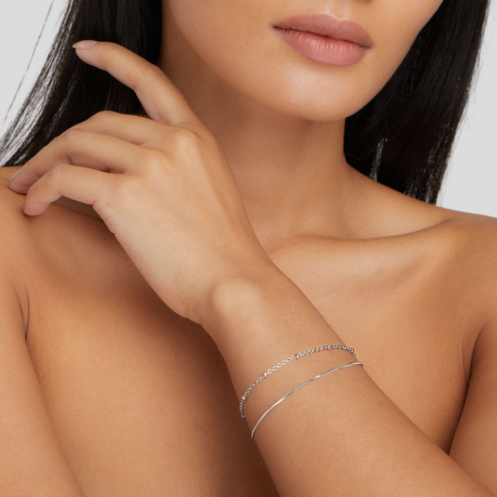 Oya - Bracelet en argent à plusieurs couches