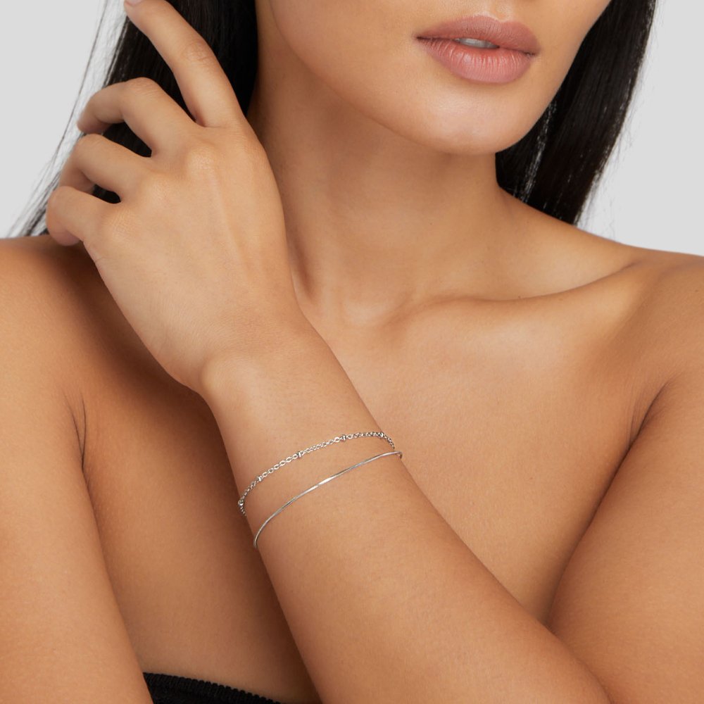 Oya - Bracelet en argent à plusieurs couches