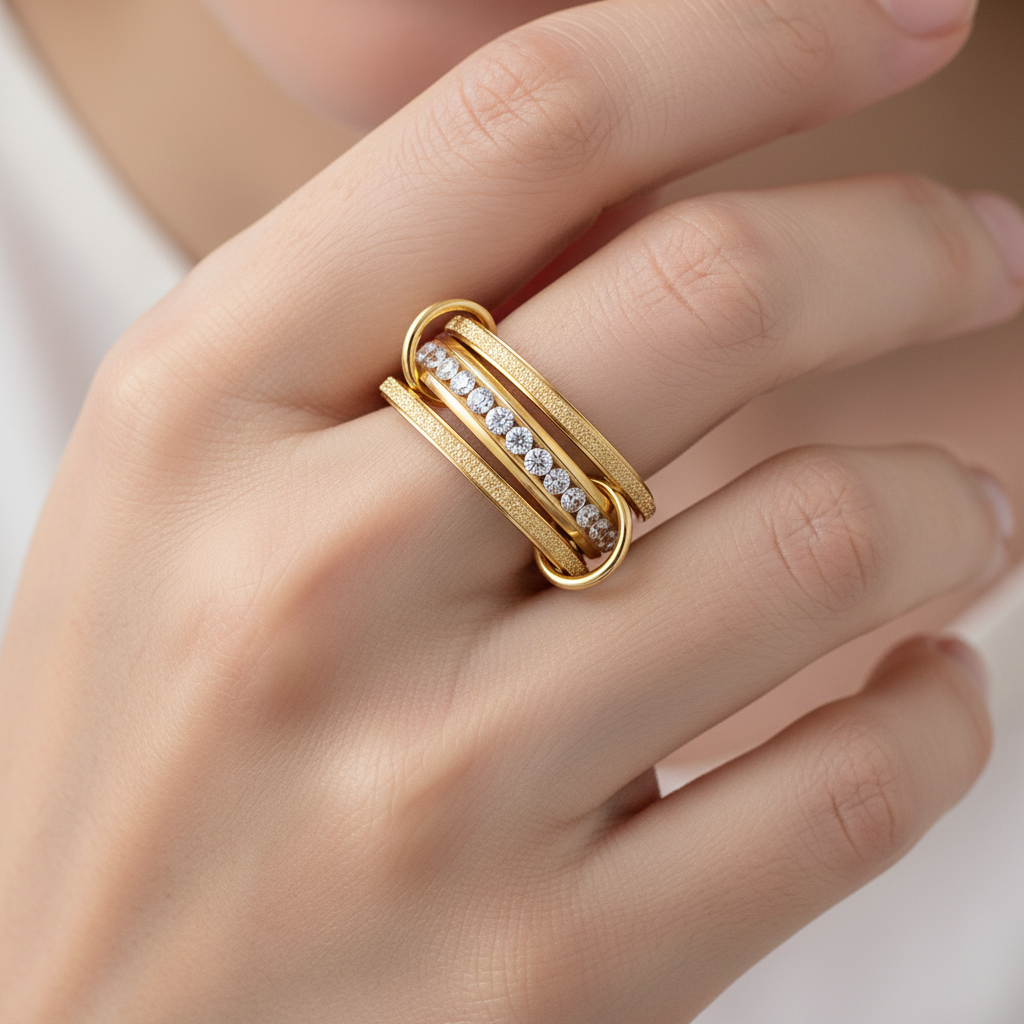 Glenda – Bague en diamant empilable