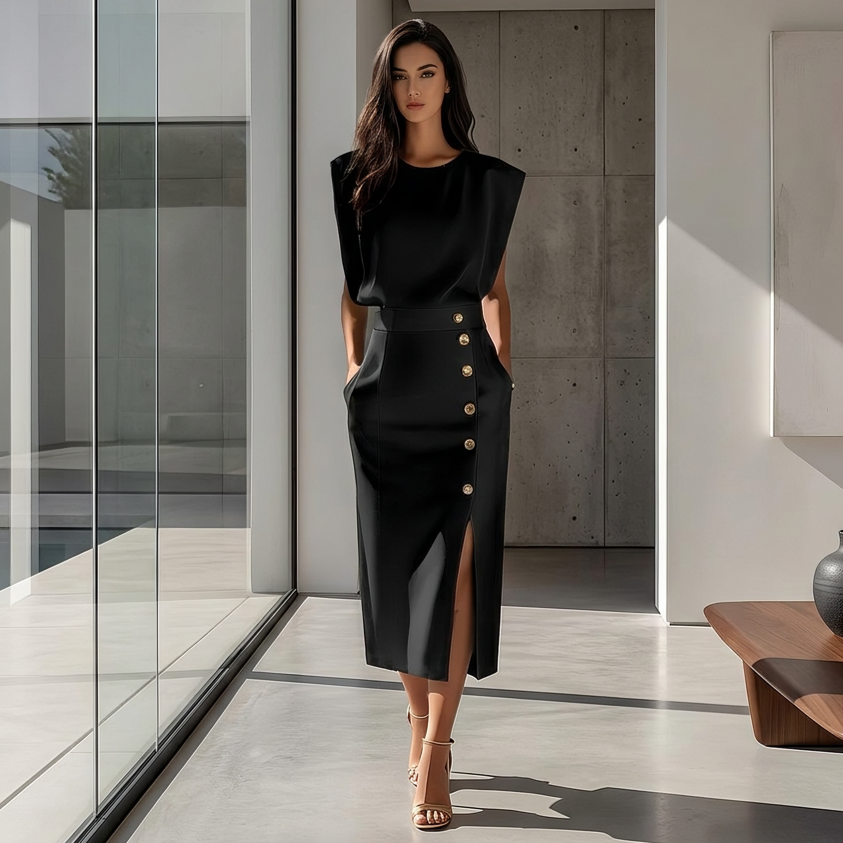Daniela - Midi Chic avec fente