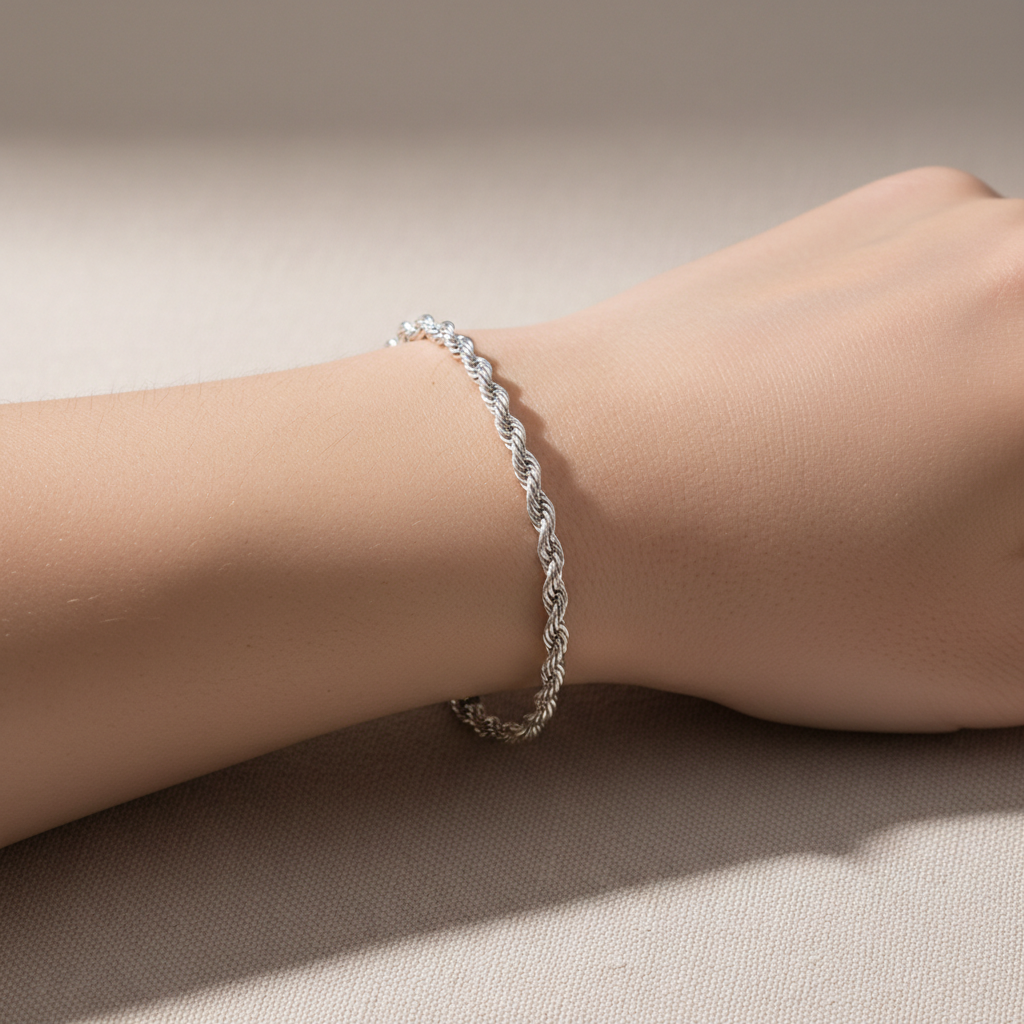 Mila – Bracelet tressé en acier inoxydable
