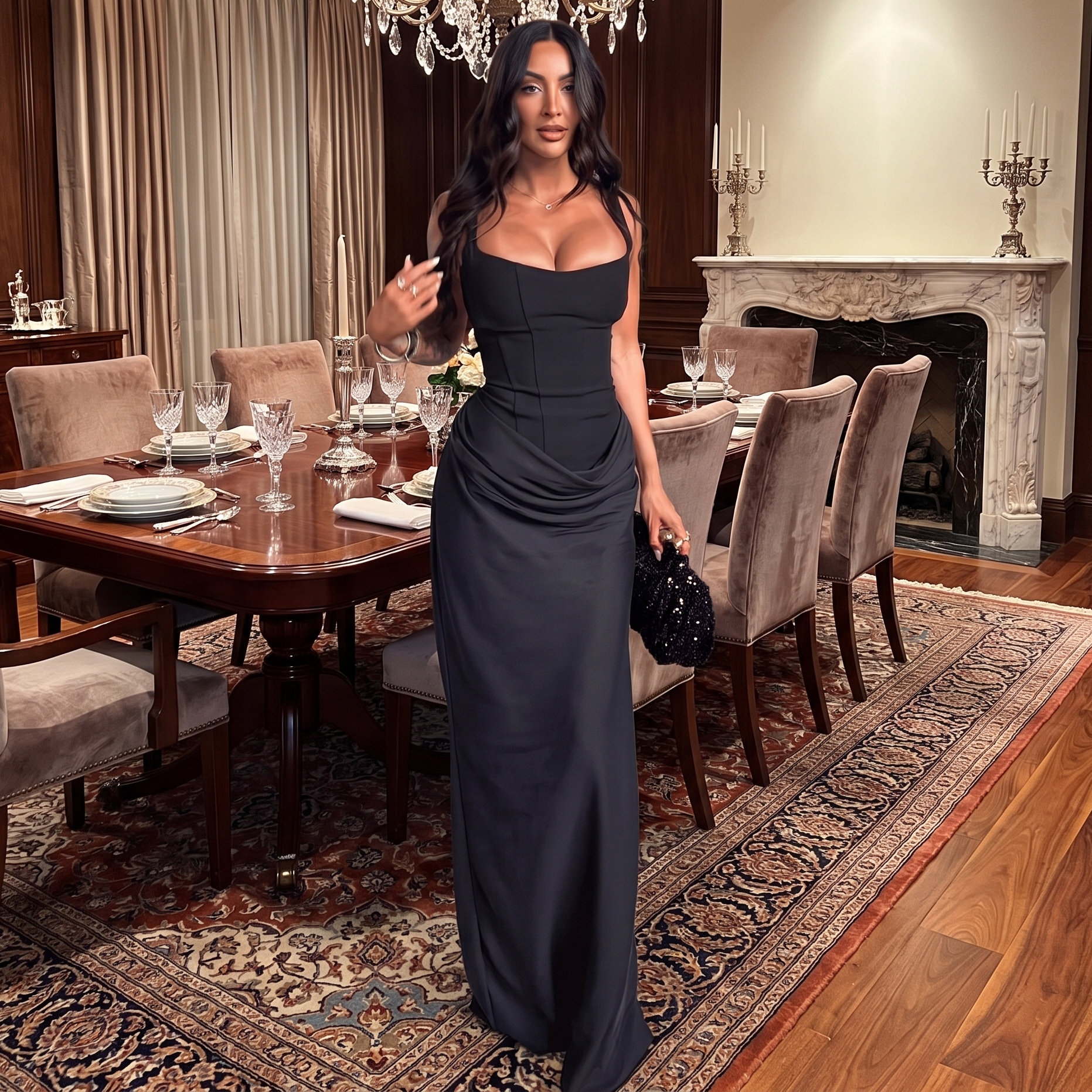 Christina - Élégante Robe Maxi sans Manches