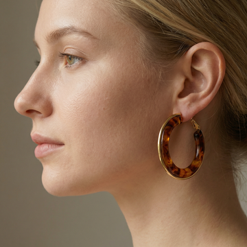 Oreilia – Boucles d'oreilles créoles en écaille