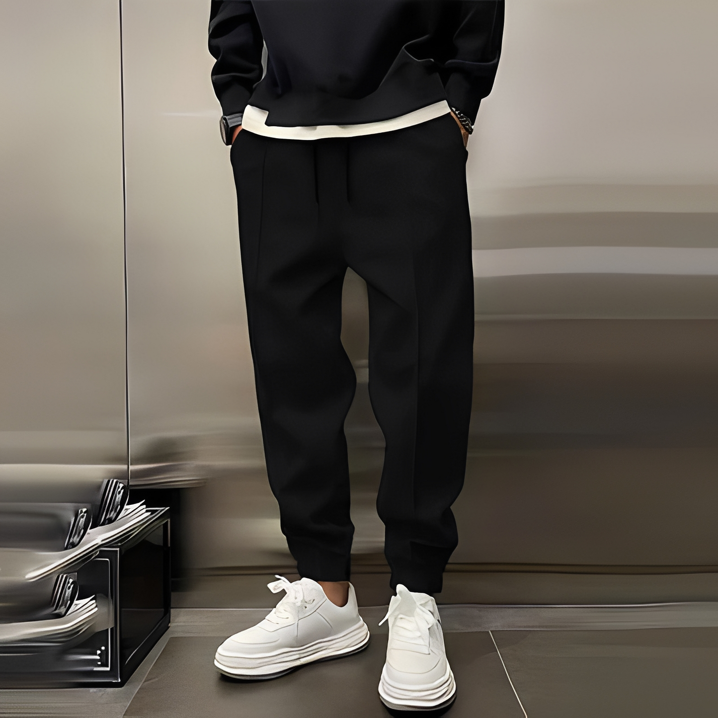Gervais - Basic sweatpants with drawstring for men
