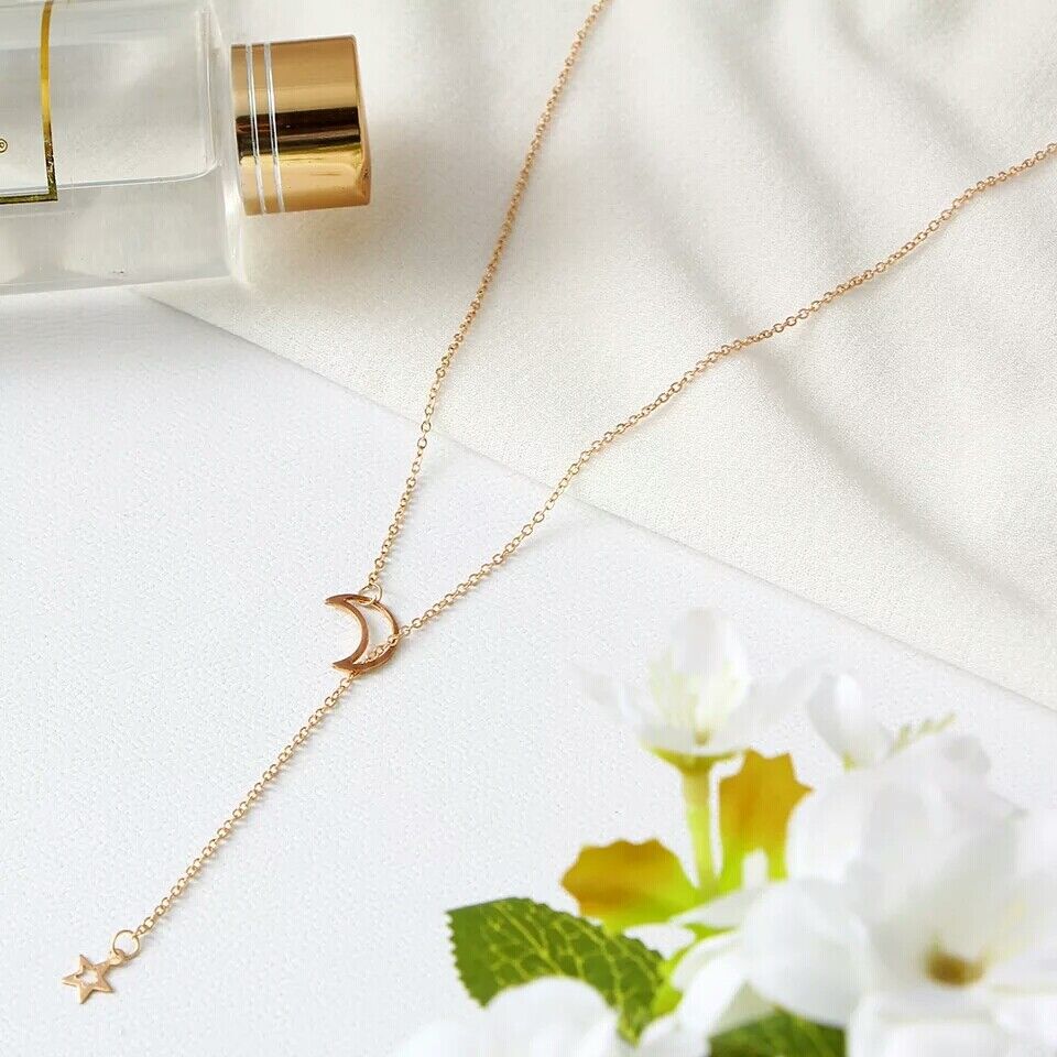 Lune et étoile - Collier style Lariat