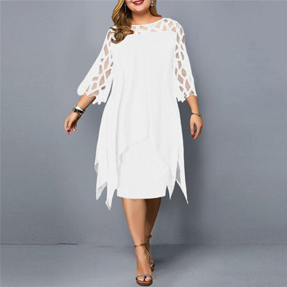 Salome - Élégante robe midi en grande taille