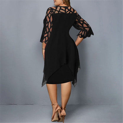 Salome - Élégante robe midi en grande taille
