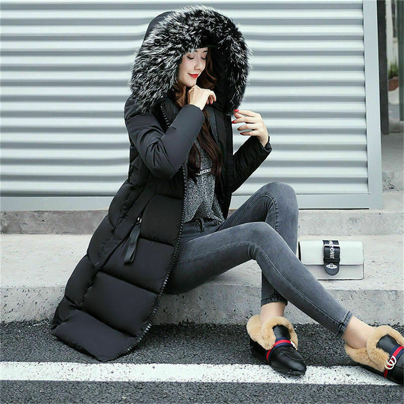 Amaya - Long Manteau à Col En Fourrure