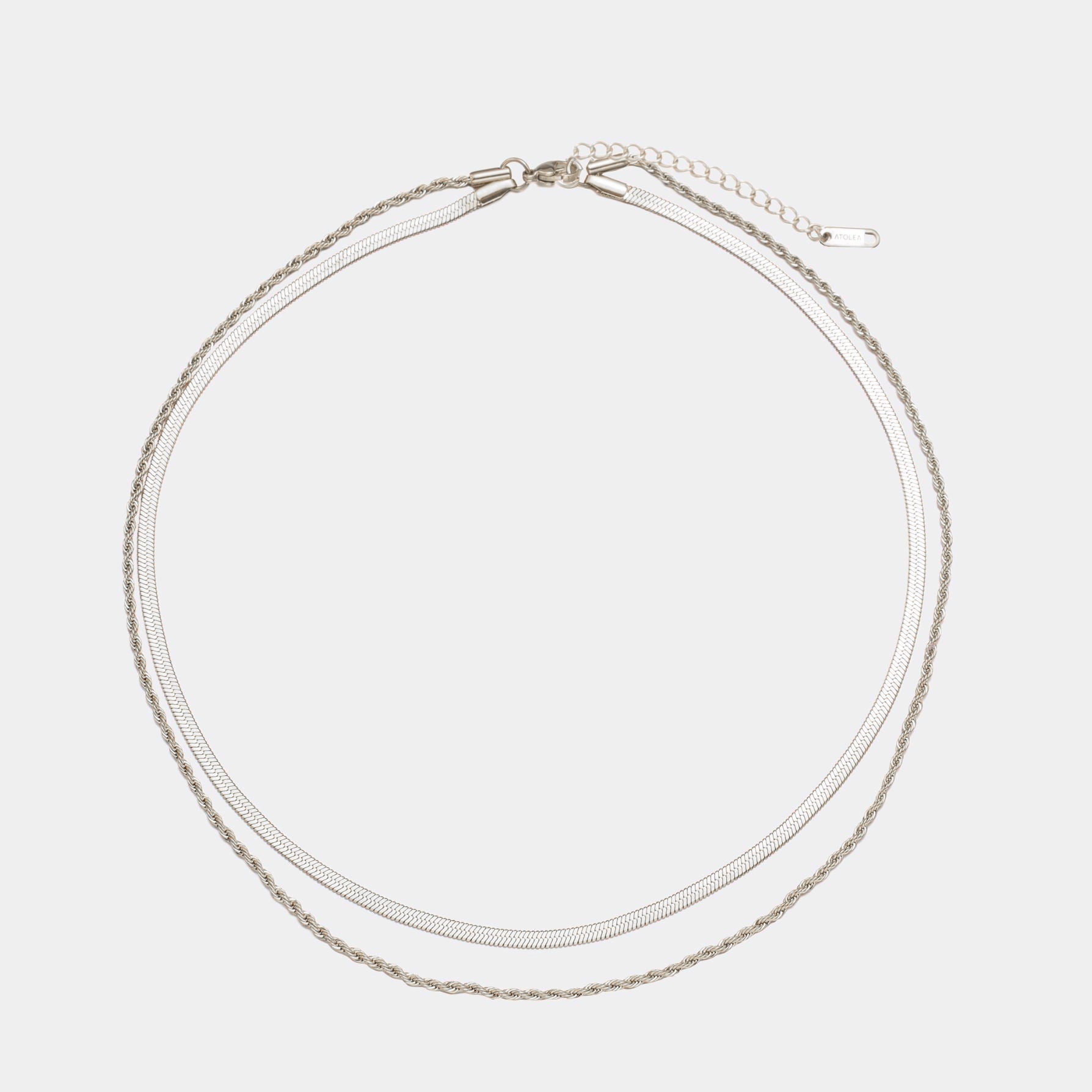 Ios – collier à double couche avec revêtement en or