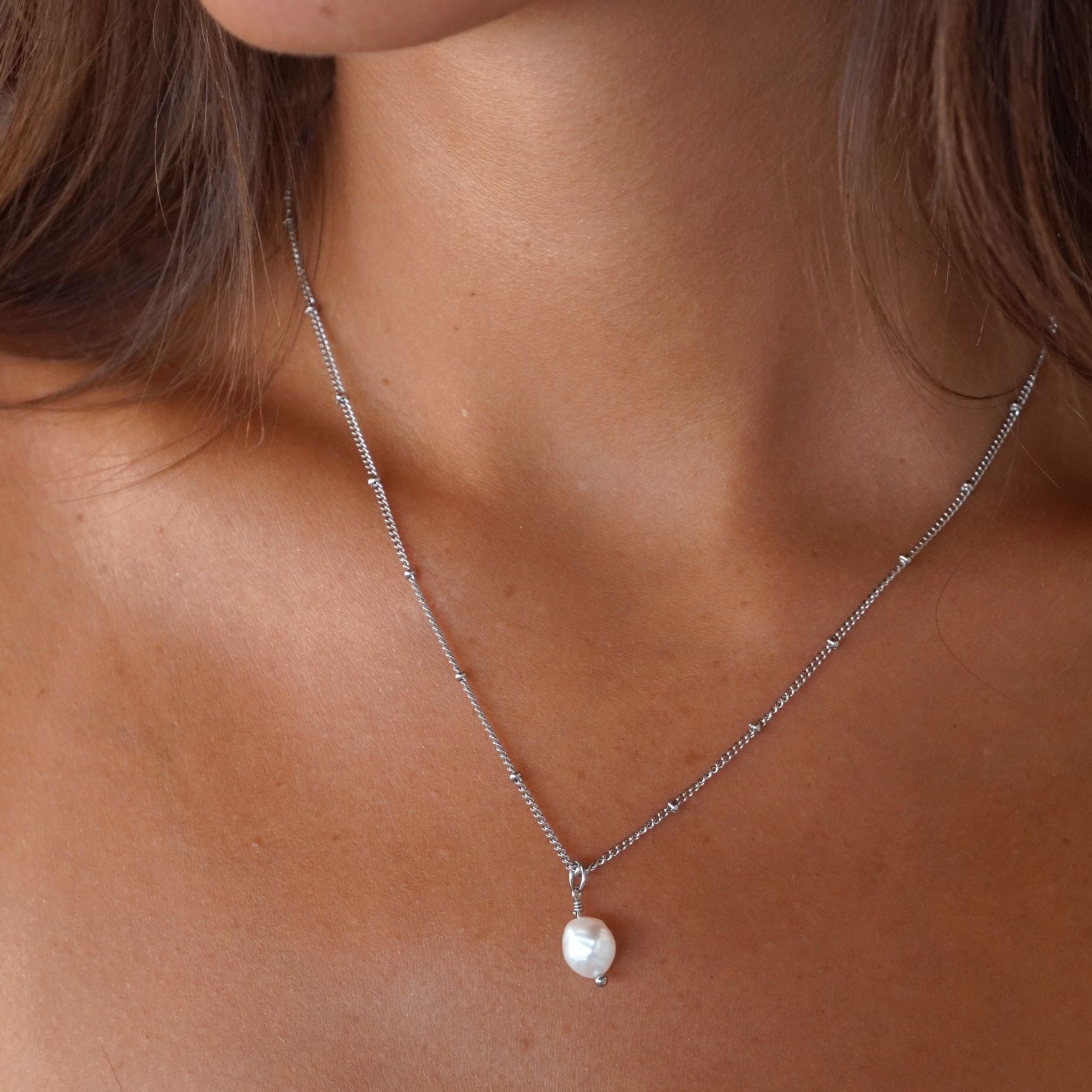 Marinelle – pendentif intemporel avec perle d'eau douce