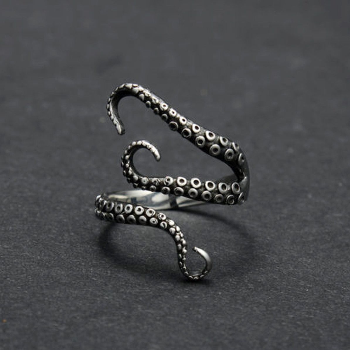 Thalassa – Bague ajustable de tentacule de pieuvre
