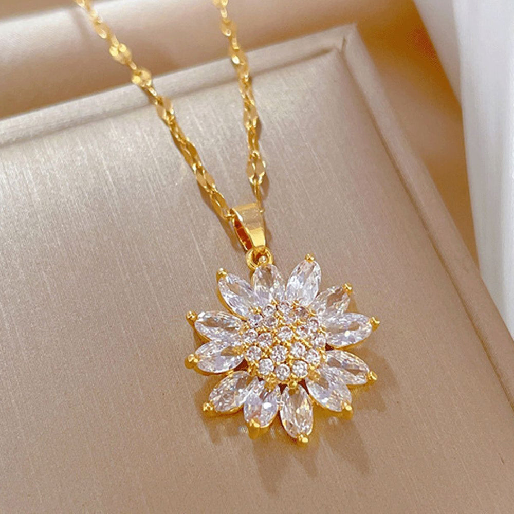 Anaya – Collier de tournesols brillants avec pointes