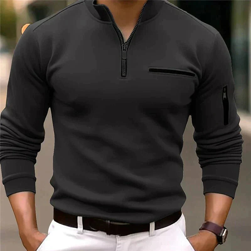 Jonas - Pull pour homme à zip partiel