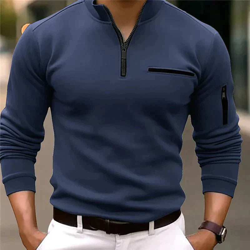 Jonas - Pull pour homme à zip partiel