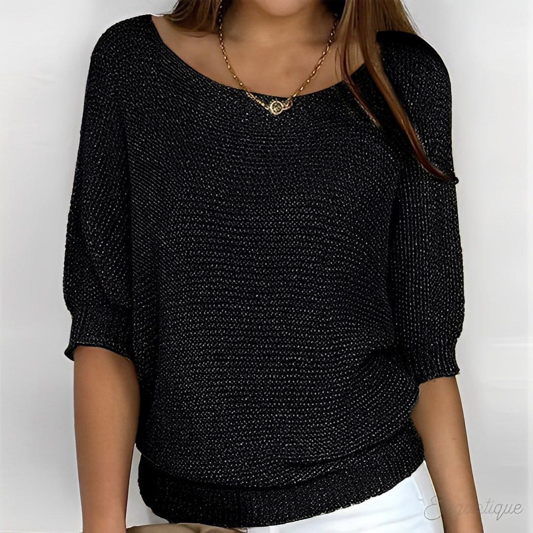 Éliane - Elegant sweater for women with round neckline