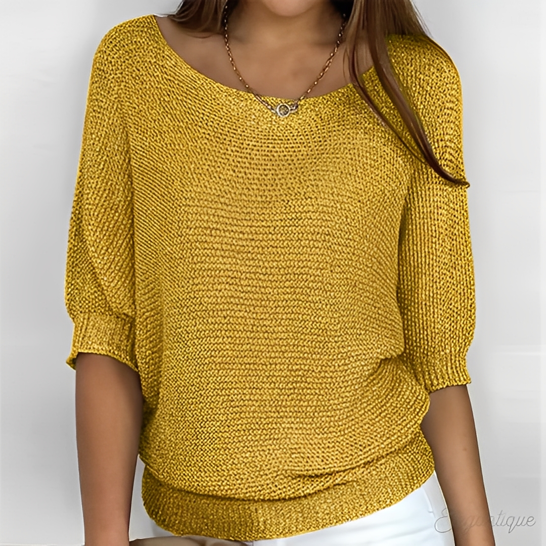 Éliane - Elegant sweater for women with round neckline