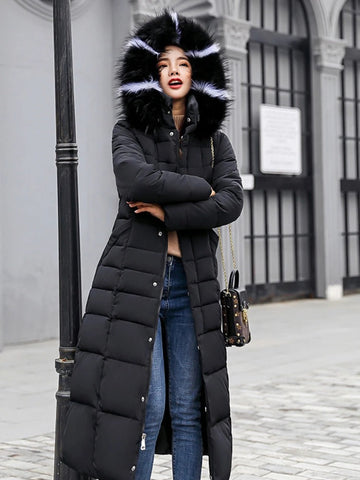 Adriana - Manteau d'hiver long avec ceinture