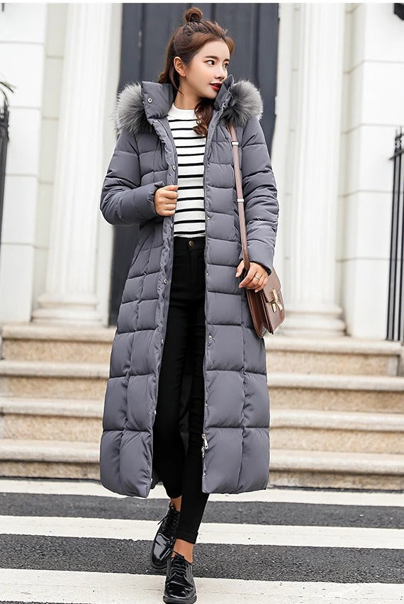 Adriana - Manteau d'hiver long avec ceinture