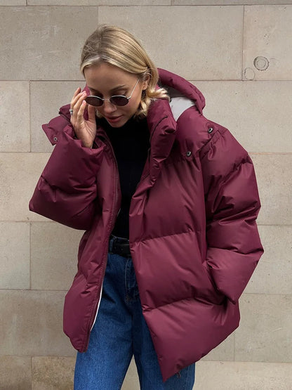 Louisa - Veste courte matelassée avec capuche