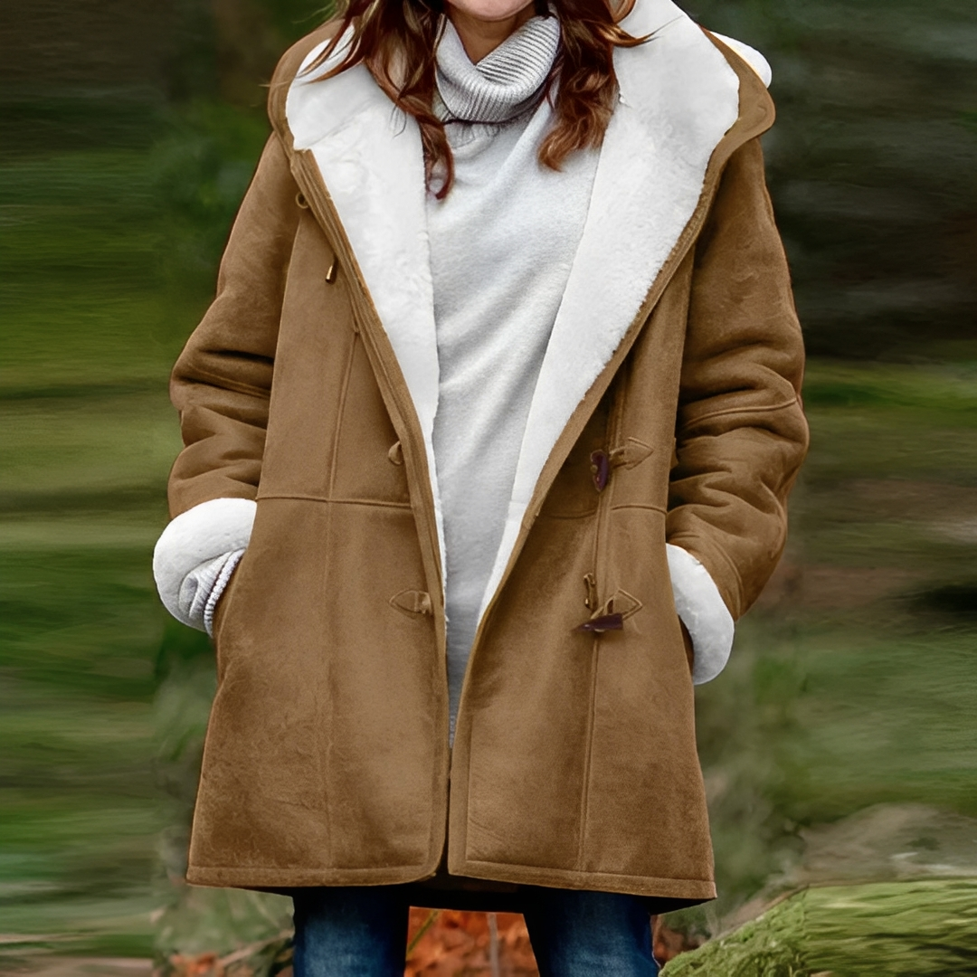 Inese - Long warm winter coat for women
