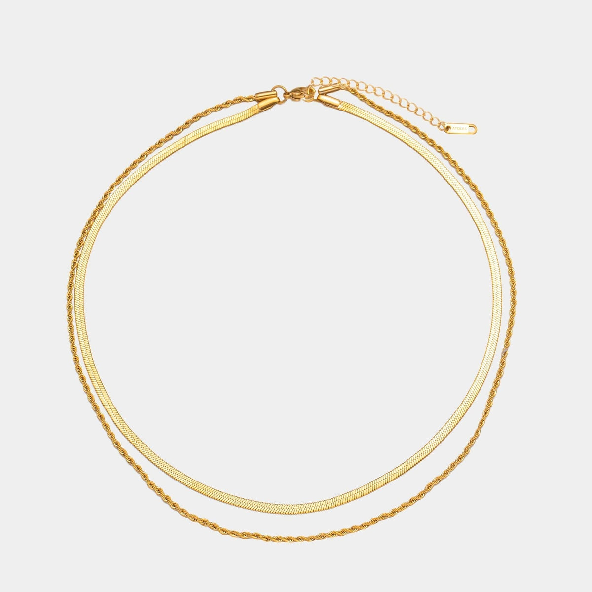 Ios – collier à double couche avec revêtement en or
