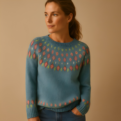 Aldreda - Pull en laine avec design unique pour femmes