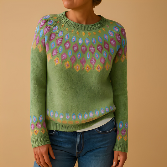 Aldreda - Wool sweater with unique design for women