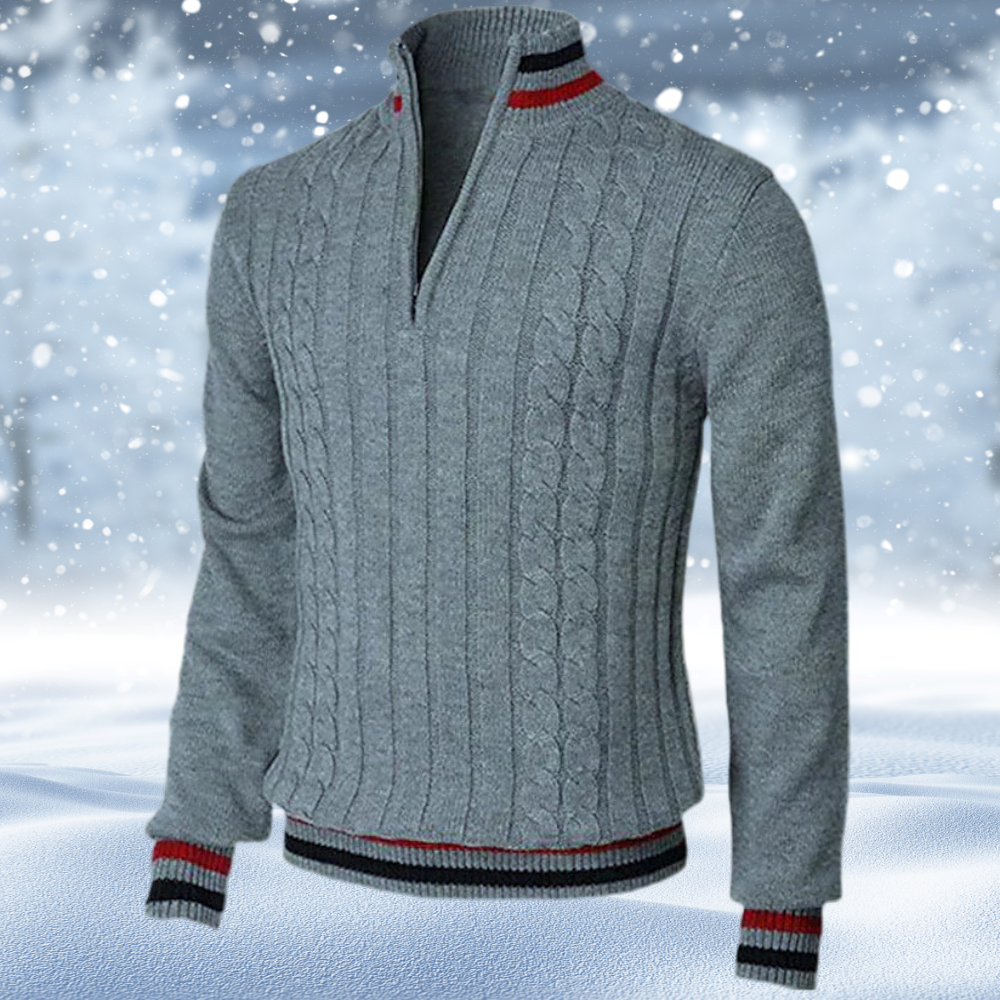 Ralph Polo - Pull élégant à fermeture éclair pour hommes