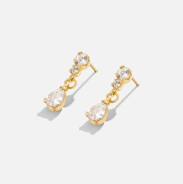 Yarina - Boucles d'oreilles en cristal en forme de goutte